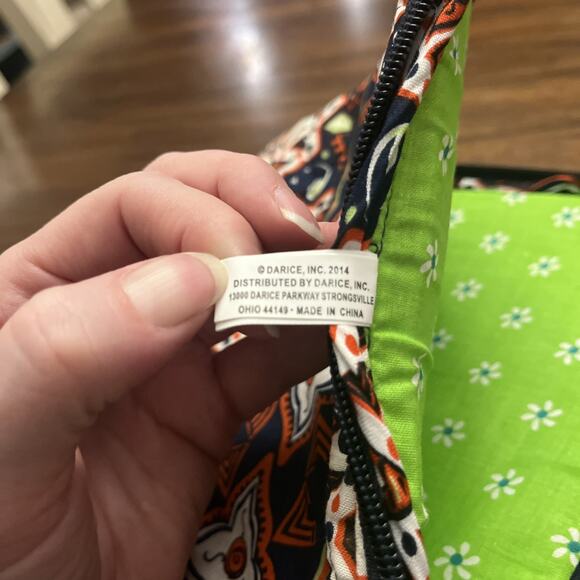 Padded Case Sleeve For Tablet Or E-Reader 8” x 10” Fabric Boho Chic Zipper Close - Picture 5 of 8